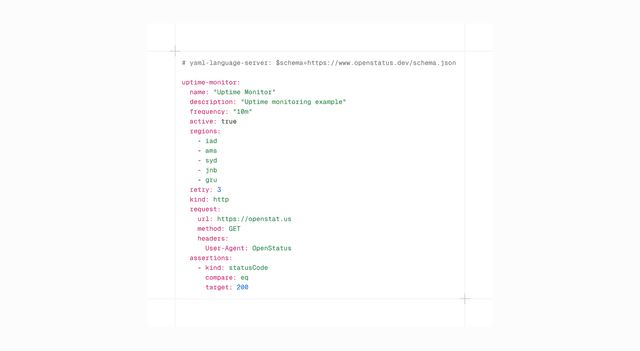 CLI Monitor configuration template | openstatus