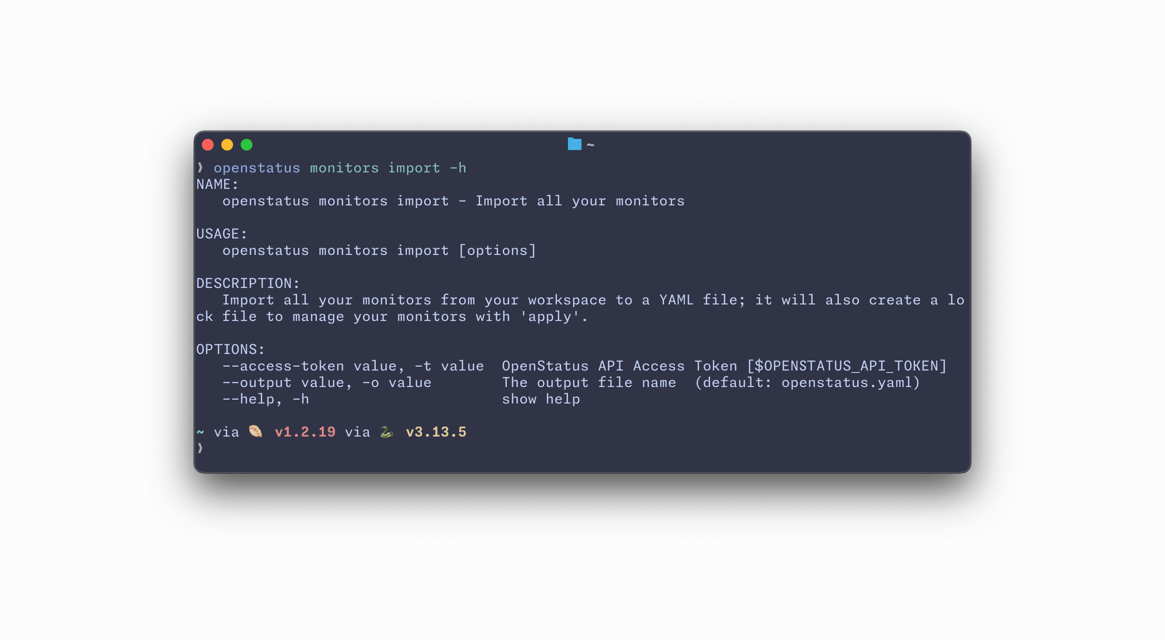 CLI: Import and manage monitors