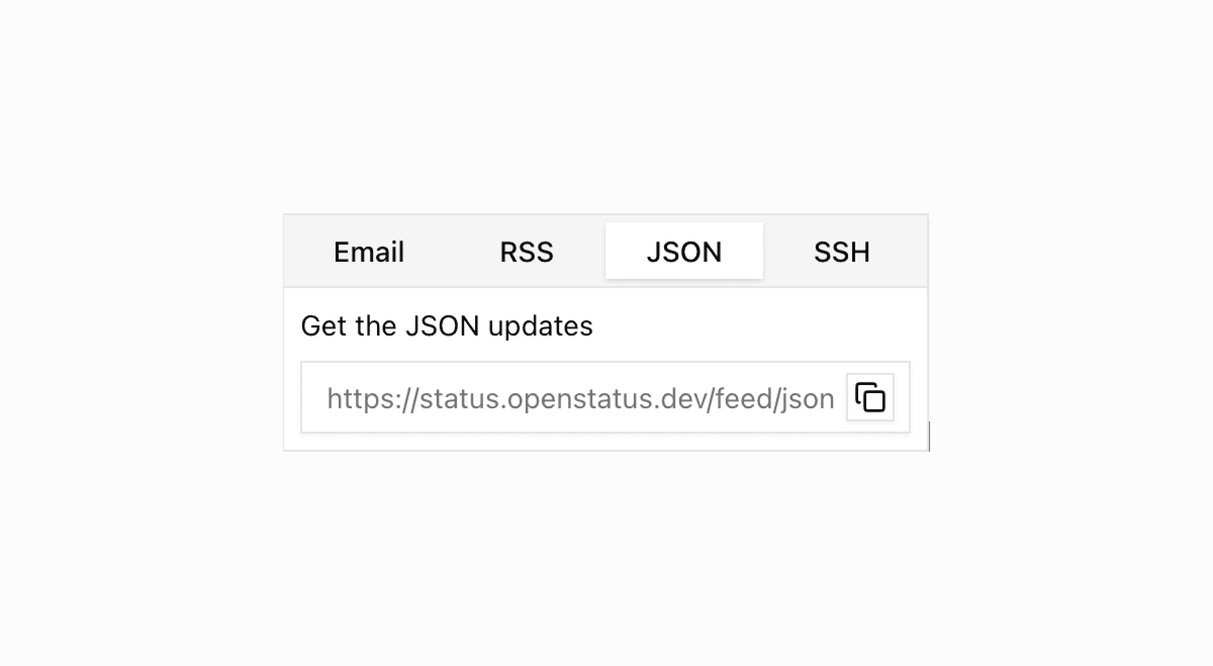 JSON Status Page