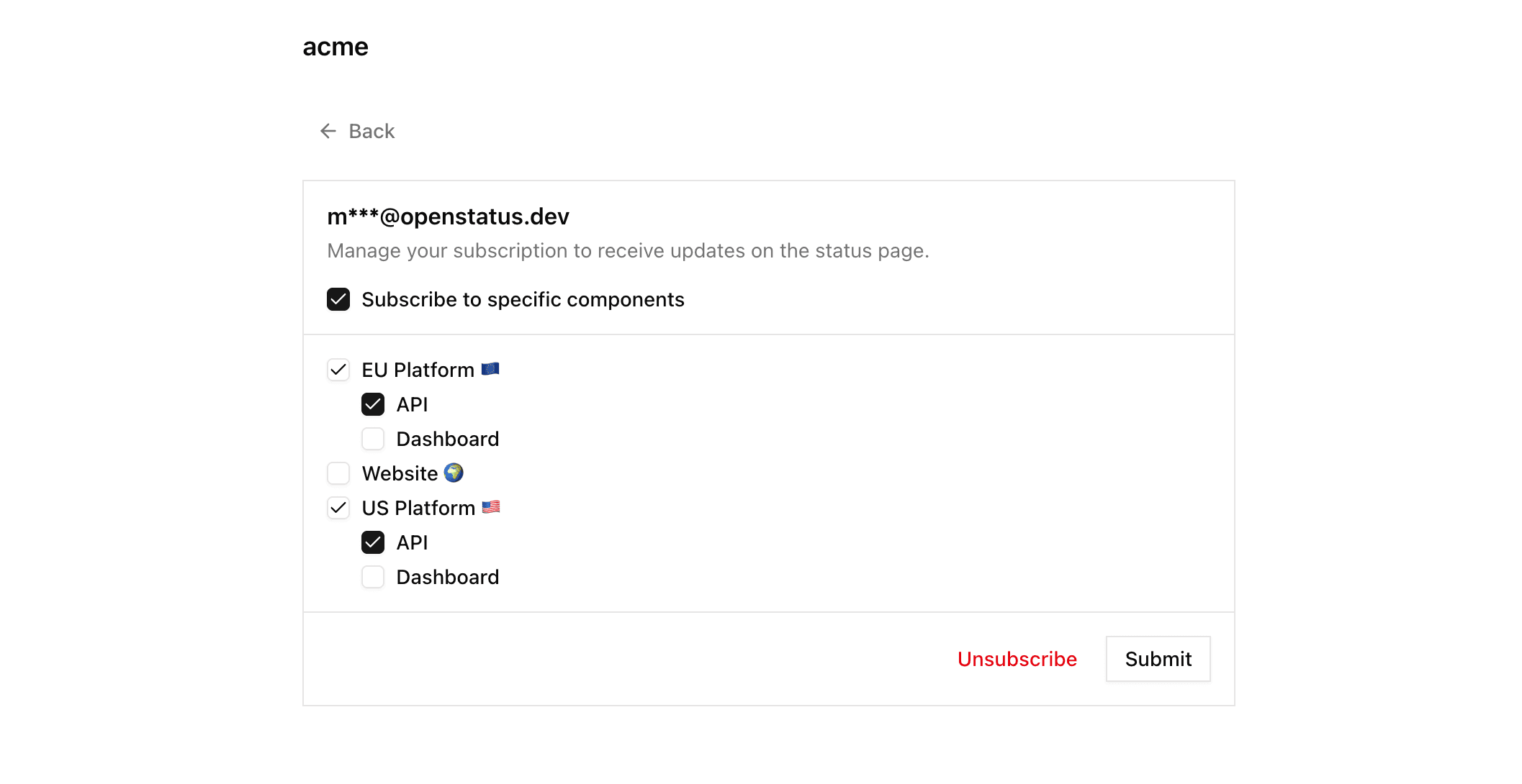 Component Subscriptions