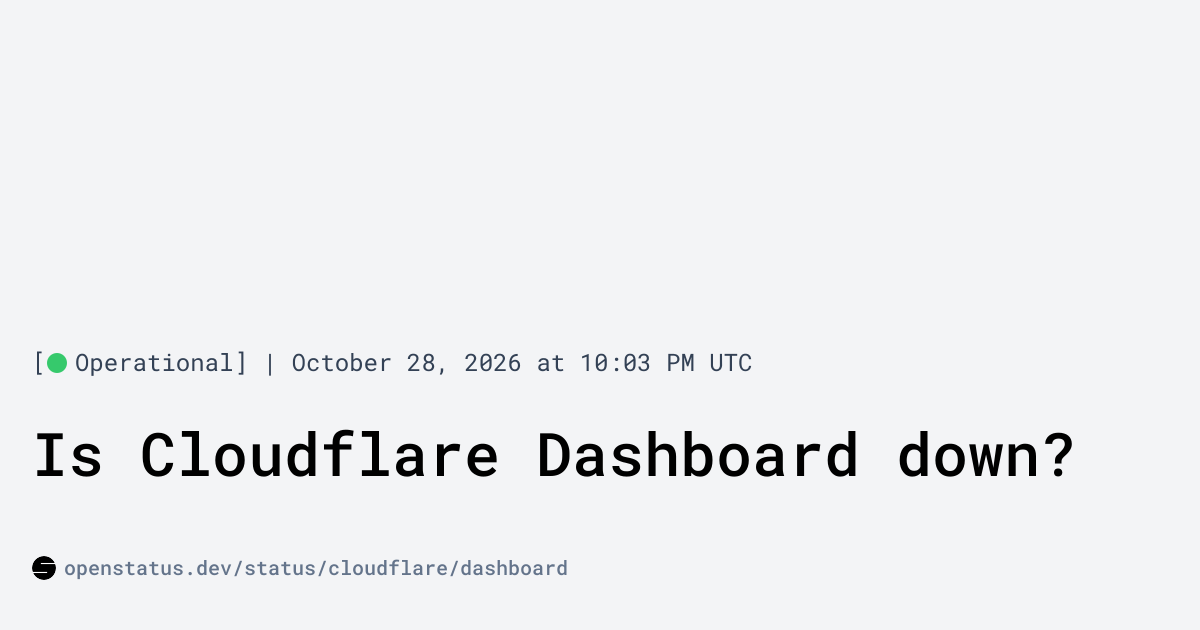 Is Cloudflare Dashboard Down? Cloudflare Dashboard Status & History ...