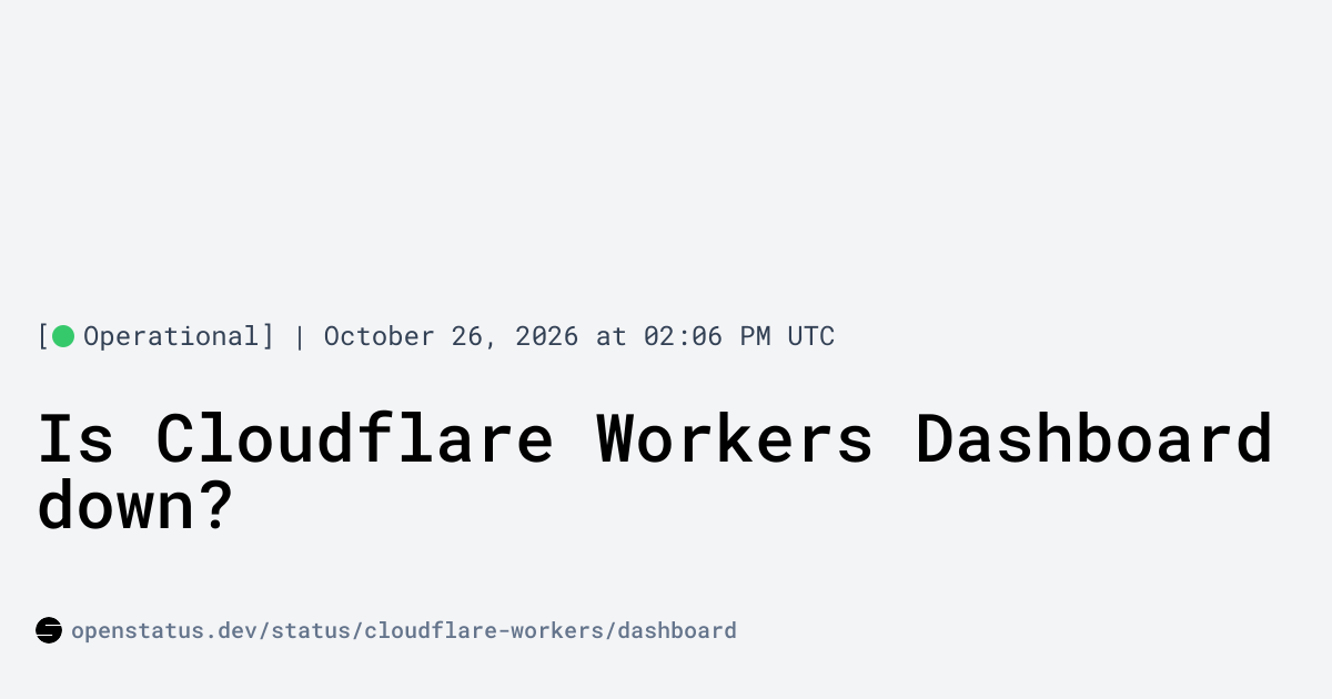 Is Cloudflare Workers Dashboard Down? Cloudflare Workers Dashboard ...