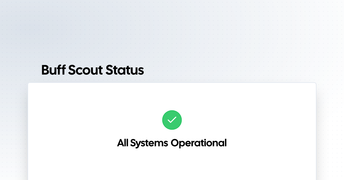 Buff Scout Status | Status Page