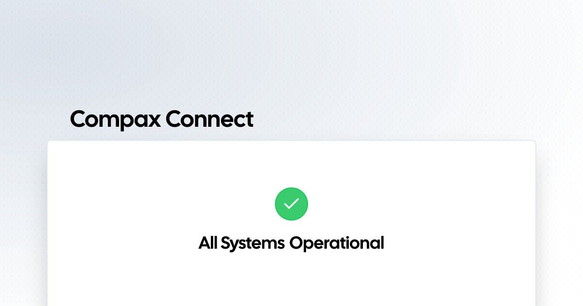 Compax Connect | Status Page