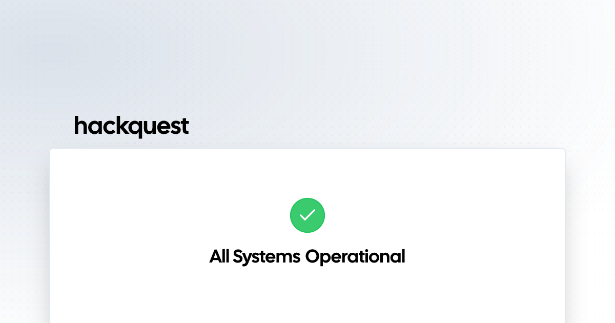 hackquest | Status Page