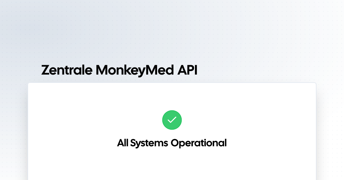 Zentrale MonkeyMed API | Status Page