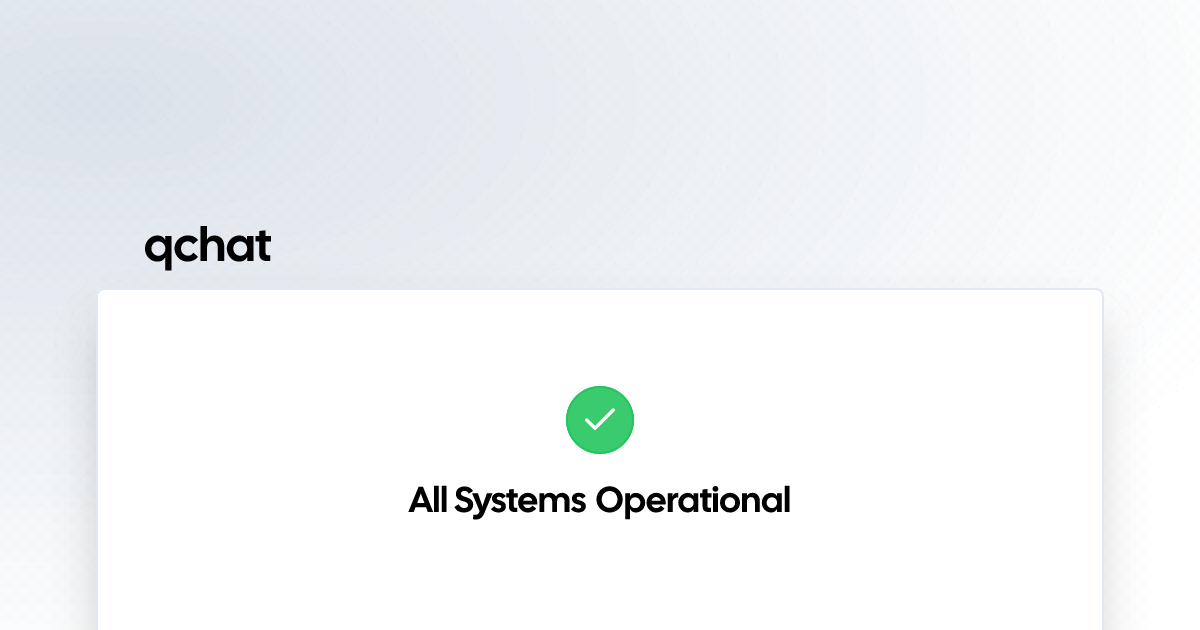 qchat | Status Page