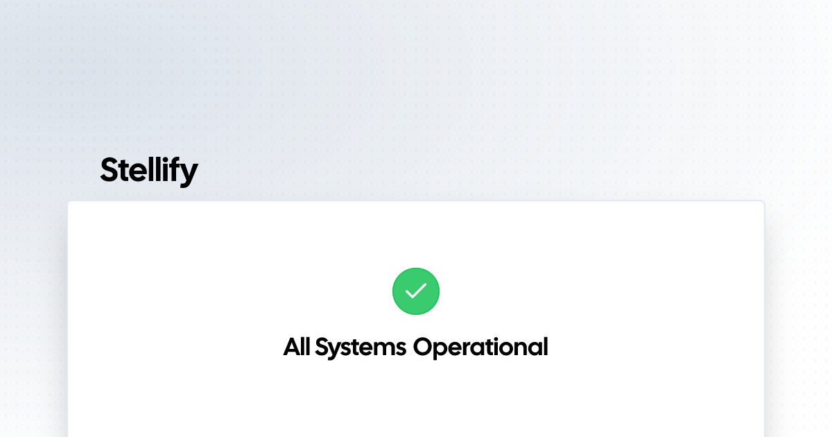 Stellify | Status Page