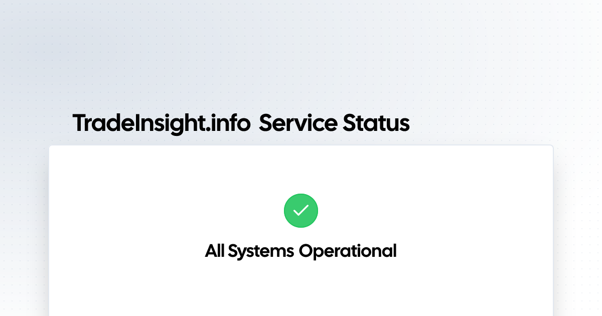 TradeInsight.info Service Status | Status Page