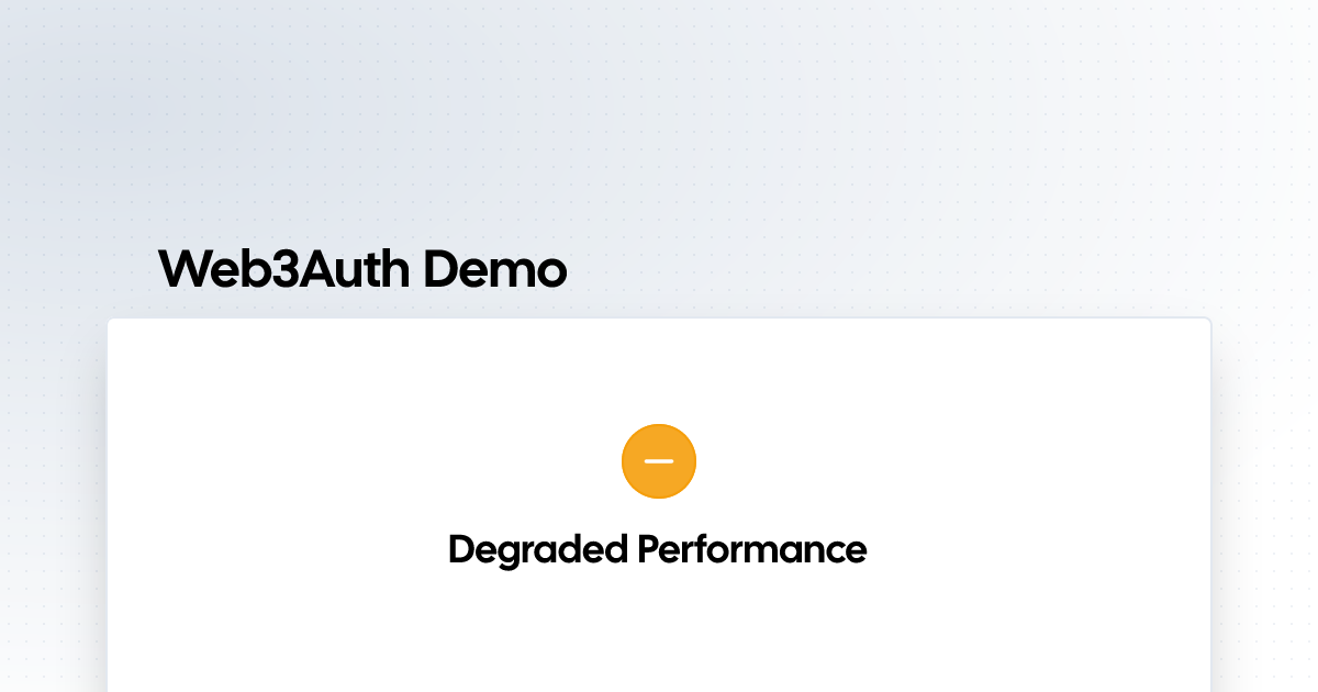 Web3Auth Demo | Status Page