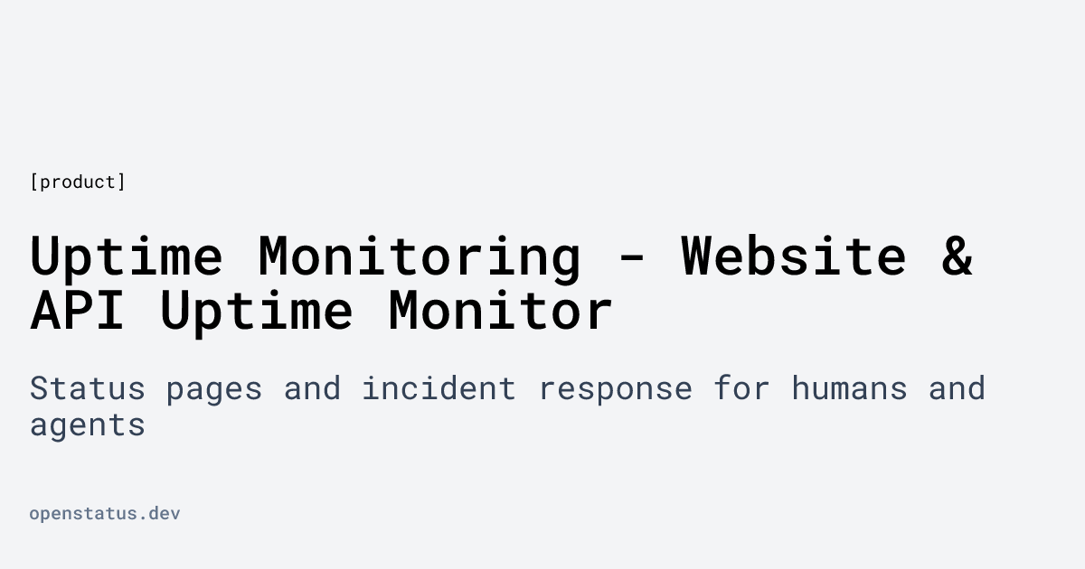 Uptime Monitoring - Website & API Uptime Monitor