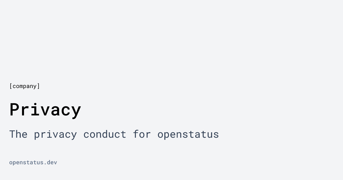 Privacy | openstatus