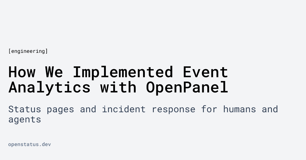 How We Implemented Event Analytics with OpenPanel | openstatus