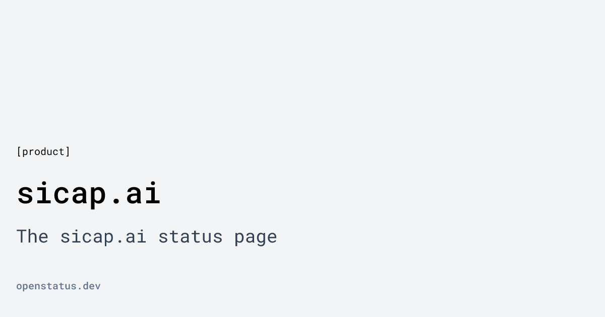 sicap.ai | OpenStatus